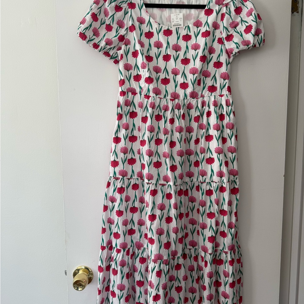 J. Crew Floral Tulip Print Midi Dress NWT